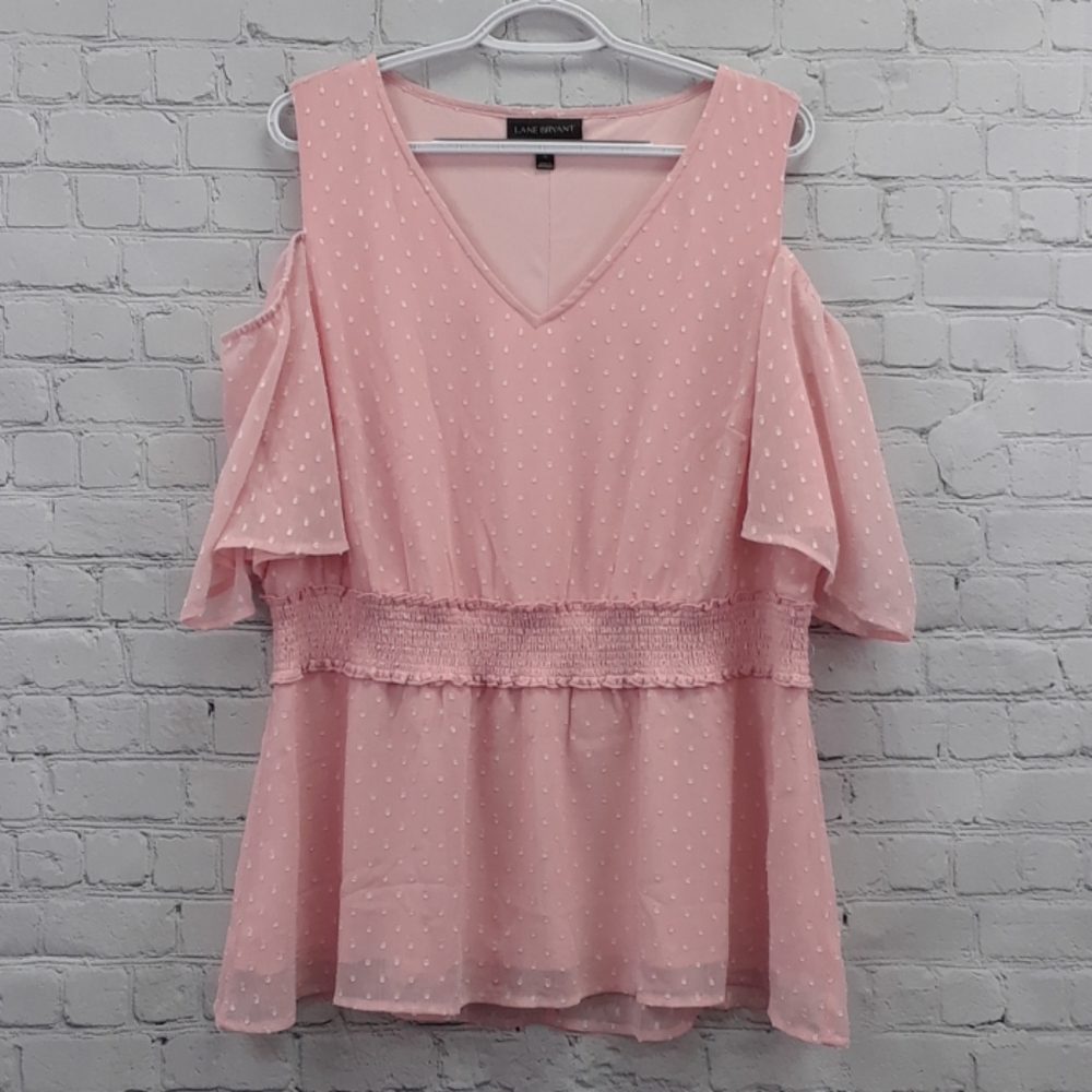🌸 LANE BRYANT Cold Shoulder Top Size 16 💞